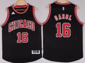 Wholesale Cheap Chicago Bulls #16 Pau Gasol Revolution 30 Swingman 2014 New Black Jersey