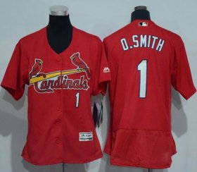 Wholesale Cheap Cardinals #1 Ozzie Smith Red Flexbase Authentic Women\'s Stitched MLB Jersey