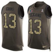 Wholesale Cheap Nike Texans #13 Brandin Cooks Green Men's Stitched NFL Limited Salute To Service Tank Top Jersey