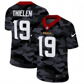 Cheap Minnesota Vikings #19 Adam Thielen Men\'s Nike 2020 Black CAMO Vapor Untouchable Limited Stitched NFL Jersey