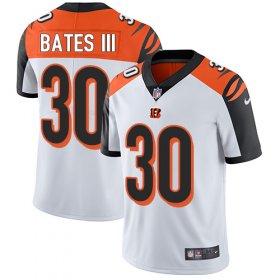 Wholesale Cheap Nike Bengals #30 Jessie Bates III White Men\'s Stitched NFL Vapor Untouchable Limited Jersey