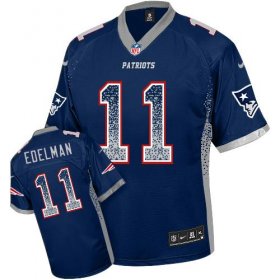 Wholesale Cheap Nike Patriots #11 Julian Edelman Navy Blue Team Color Men\'s Stitched NFL Elite Drift Fashion Jersey