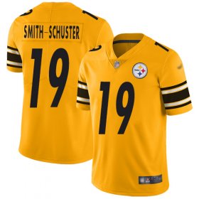 Wholesale Cheap Nike Steelers #19 JuJu Smith-Schuster Gold Men\'s Stitched NFL Limited Inverted Legend Jersey