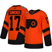 Wholesale Cheap Adidas Flyers #17 Wayne Simmonds Orange Authentic 2019 Stadium Series Women's Stitched NHL Jersey