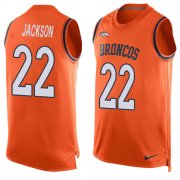 Wholesale Cheap Nike Broncos #22 Kareem Jackson Orange Team Color Men's Stitched NFL Limited Tank Top Jersey