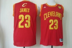 Wholesale Cheap Men\'s Cleveland Cavaliers #23 LeBron James 2015 The Finals Red Jersey