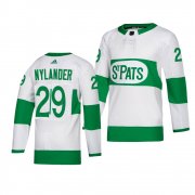 Wholesale Cheap Maple Leafs #29 William Nylander adidas White 2019 St. Patrick's Day Authentic Player Stitched NHL Jersey