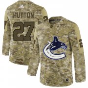 Wholesale Cheap Adidas Canucks #27 Ben Hutton Camo Authentic Stitched NHL Jersey