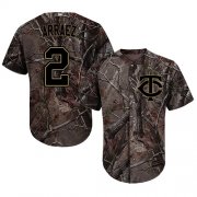 Wholesale Cheap Twins #2 Luis Arraez Camo Realtree Collection Cool Base Stitched MLB Jersey