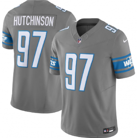 Wholesale Cheap Men\'s Detroit Lions #97 Aidan Hutchinson Grey 2023 F.U.S.E. Vapor Untouchable Limited Football Stitched Jersey