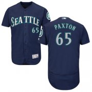 Wholesale Cheap Mariners #65 James Paxton Navy Blue Flexbase Authentic Collection Stitched MLB Jersey