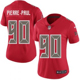 Wholesale Cheap Nike Buccaneers #90 Jason Pierre-Paul Red Women\'s Stitched NFL Limited Rush Jersey