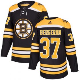 Wholesale Cheap Adidas Bruins #37 Patrice Bergeron Black Home Authentic Stitched NHL Jersey