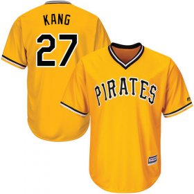 Wholesale Cheap Pirates #27 Jung-ho Kang Gold Cool Base Stitched Youth MLB Jersey