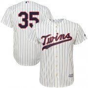 Wholesale Cheap Twins #35 Michael Pineda Cream Strip Cool Base Stitched Youth MLB Jersey
