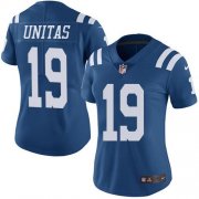Wholesale Cheap Nike Colts #19 Johnny Unitas Royal Blue Women's Stitched NFL Limited Rush Jersey