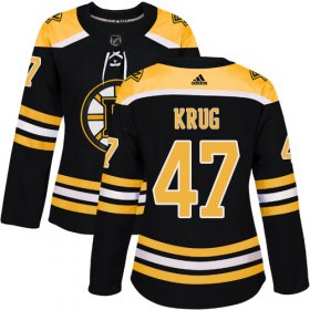 Wholesale Cheap Adidas Bruins #47 Torey Krug Black Home Authentic Women\'s Stitched NHL Jersey