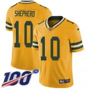 Wholesale Cheap Nike Packers #10 Darrius Shepherd Yellow Men's Stitched NFL Limited Rush 100th Season Jersey