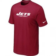 Wholesale Cheap Nike New York Jets Sideline Legend Authentic Font Dri-FIT NFL T-Shirt Red