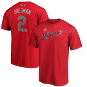 Wholesale Cheap American League #2 Alex Bregman Majestic 2019 MLB All-Star Game Name & Number T-Shirt - Red