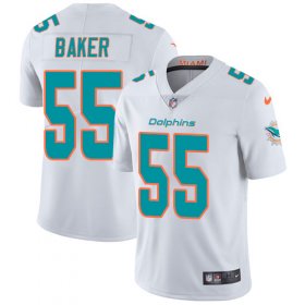 Wholesale Cheap Nike Dolphins #55 Jerome Baker White Men\'s Stitched NFL Vapor Untouchable Limited Jersey