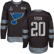 Wholesale Cheap Adidas Blues #20 Alexander Steen Black 1917-2017 100th Anniversary Stanley Cup Champions Stitched NHL Jersey