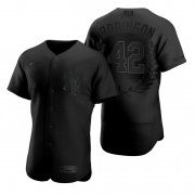 Wholesale Cheap Men's New York Yankees #42 Jackie Robinson Black Nike Flexbase Fashion Jersey
