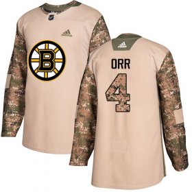 Wholesale Cheap Adidas Bruins #4 Bobby Orr Camo Authentic 2017 Veterans Day Stitched NHL Jersey