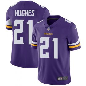 Wholesale Cheap Nike Vikings #21 Mike Hughes Purple Team Color Men\'s Stitched NFL Vapor Untouchable Limited Jersey