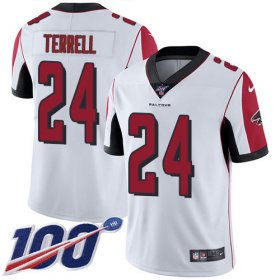 Wholesale Cheap Nike Falcons #24 A.J. Terrell White Men\'s Stitched NFL 100th Season Vapor Untouchable Limited Jersey