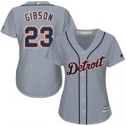 Wholesale Cheap Tigers #23 Kirk Gibson Grey Road Women's Stitched MLB Jersey
