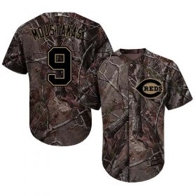 Wholesale Cheap Reds #9 Mike Moustakas Camo Realtree Collection Cool Base Stitched Youth MLB Jersey