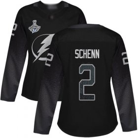 Cheap Adidas Lightning #2 Luke Schenn Black Alternate Authentic Women\'s 2020 Stanley Cup Champions Stitched NHL Jersey