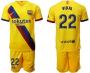 Wholesale Cheap Barcelona #22 Vidal Away Soccer Club Jersey