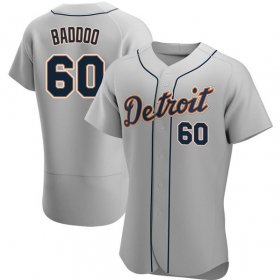 Wholesale Cheap Men\'s Detroit Tigers #60 Akil Baddoo Gray Flex Base Stitched MLB Jersey