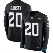 Wholesale Cheap Nike Jaguars #20 Jalen Ramsey Black Team Color Men's Stitched NFL Limited Therma Long Sleeve Jersey