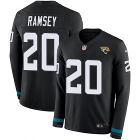 Wholesale Cheap Nike Jaguars #20 Jalen Ramsey Black Team Color Men\'s Stitched NFL Limited Therma Long Sleeve Jersey