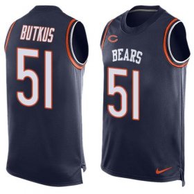Wholesale Cheap Nike Bears #51 Dick Butkus Navy Blue Team Color Men\'s Stitched NFL Limited Tank Top Jersey