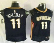 Wholesale Cheap Men's New Orleans Pelicans #11 Jrue Holiday New Navy Blue 2017-2018 Nike Swingman Stitched NBA Jersey