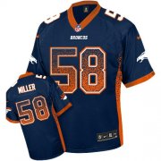 Wholesale Cheap Nike Broncos #58 Von Miller Blue Alternate Youth Stitched NFL Elite Drift Fashion Jersey