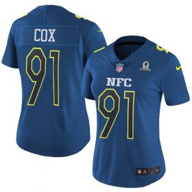 Wholesale Cheap Nike Eagles #91 Fletcher Cox Navy Women\'s Stitched NFL Limited NFC 2017 Pro Bowl Jersey