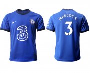 Wholesale Cheap Men 2020-2021 club Chelsea home aaa version 3 blue Soccer Jerseys