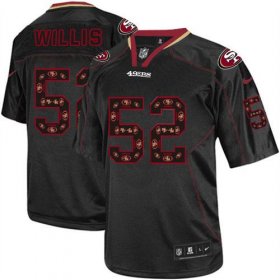 Wholesale Cheap Nike 49ers #52 Patrick Willis New Lights Out Black Men\'s Stitched NFL Elite Jersey