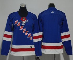 Wholesale Cheap Adidas Rangers Blank Royal Blue Home Authentic Women\'s Stitched NHL Jersey