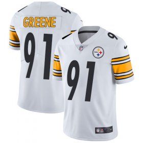 Wholesale Cheap Nike Steelers #91 Kevin Greene White Men\'s Stitched NFL Vapor Untouchable Limited Jersey