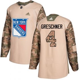 Wholesale Cheap Adidas Rangers #4 Ron Greschner Camo Authentic 2017 Veterans Day Stitched NHL Jersey