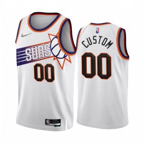 Wholesale Cheap Men\'s Phoenix Suns Active Player Custom 2022-23 White 75th Anniversary Association Edition Stitched Jersey