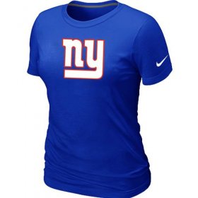 Wholesale Cheap Women\'s Nike New York Giants Logo NFL T-Shirt Blue