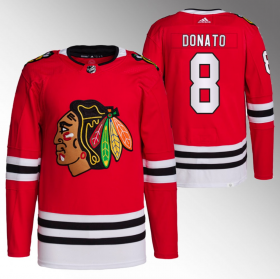 Wholesale Cheap Men\'s Chicago Blackhawks #8 Ryan Donato Red Stitched Hockey Jersey