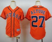 Wholesale Cheap Astros #27 Jose Altuve Orange Cool Base Stitched Youth MLB Jersey